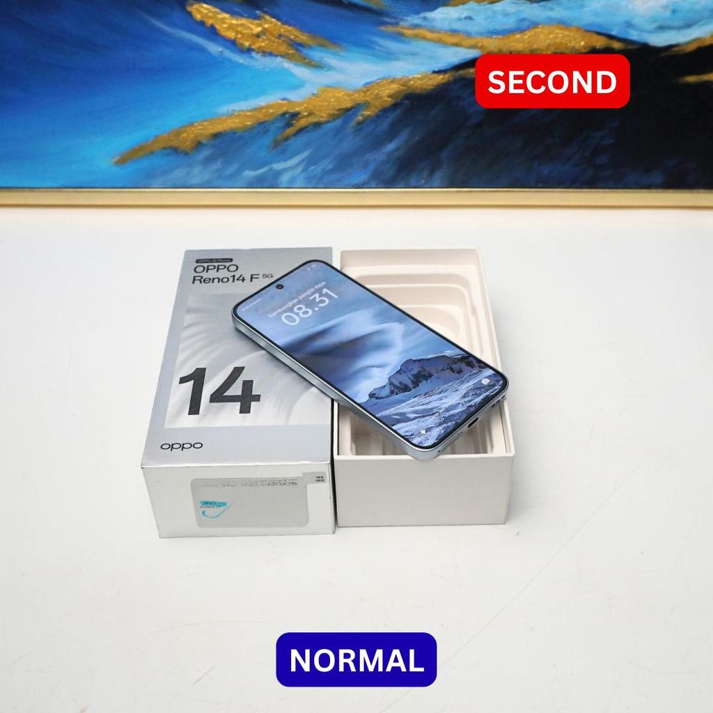 OPPO RENO 14F 12/256 GB (5G) HP SECOND ORIGINAL SINAR MUTIARA CELL