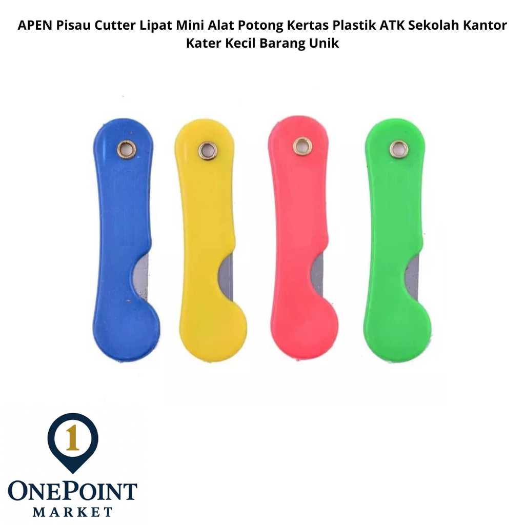 APEN Pisau Cutter Lipat Mini Alat Potong Kertas Plastik ATK Sekolah Kantor Kater Kecil Barang Unik