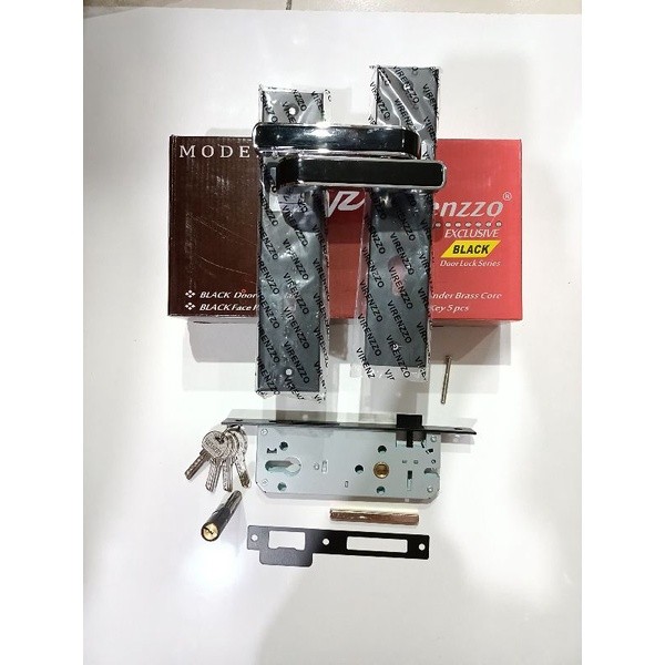 (Arunika) handle kunci pintu besar virenzzo black series bp16ls-bc/bc