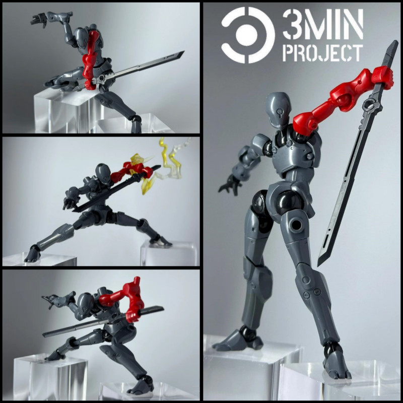 Sheik Mainland 3min-Project A Robot Kit Action Figure Toys Plastic Model Assembly Model Kit Statue D