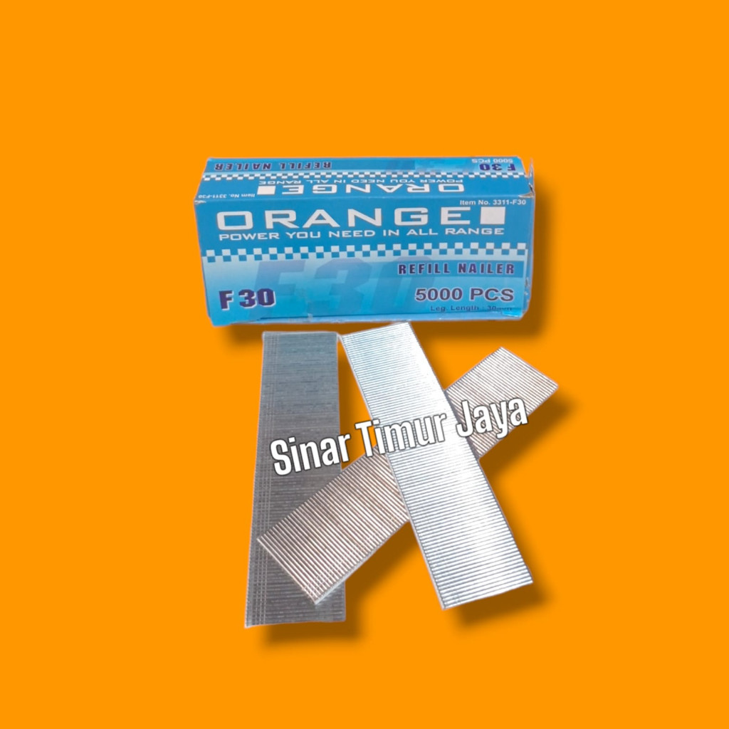 F30 5000 Pcs Refil Isi Paku Tembak Staples Air Nailer ORANGE