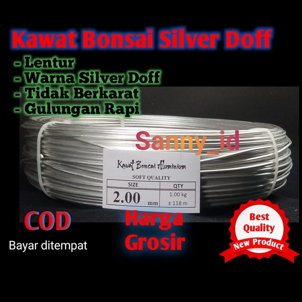Kawat Bonsai 2mm Aluminium roll 1kg
