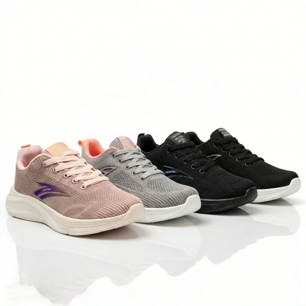 SGD <FREE BOX>  Sepatu Sneakers Wanita Sport Shoes 3015