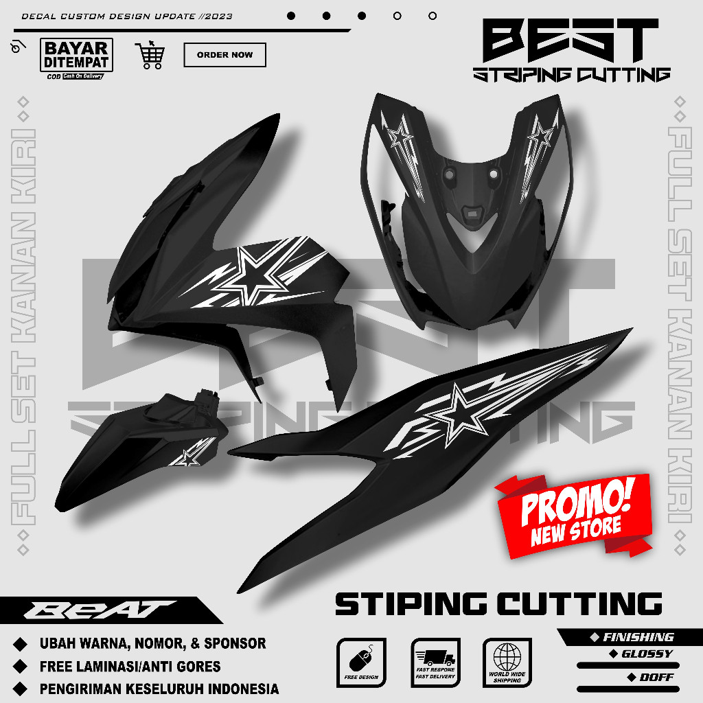 Striping Cutting Beat Deluxe 2020 2021 2022 2023 Stiker Cutting Beat New Deluxe Striping