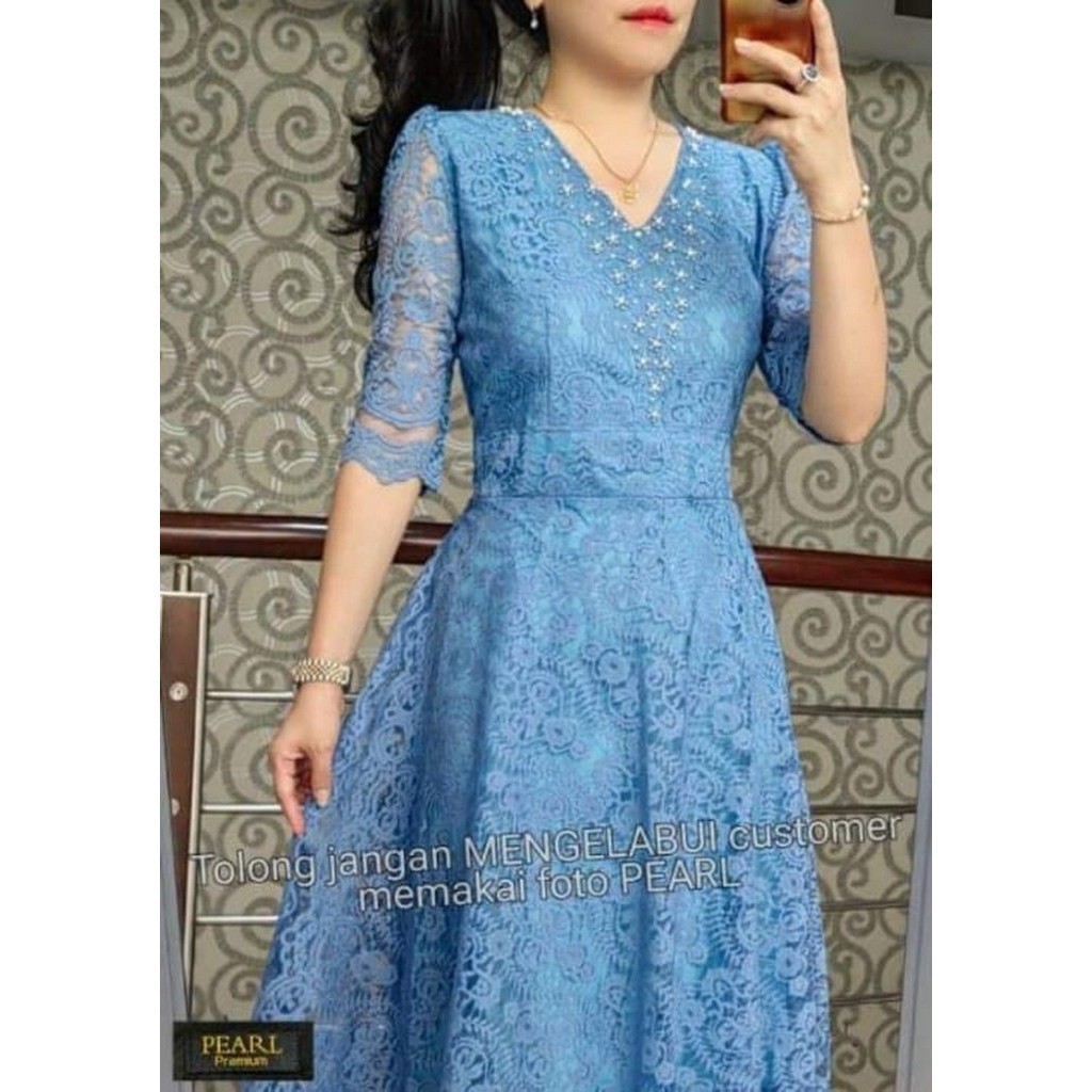 HK DRES BROKAT RENDA FATMAWATI SIRKEL LEHER V MUTIARA KALUNG