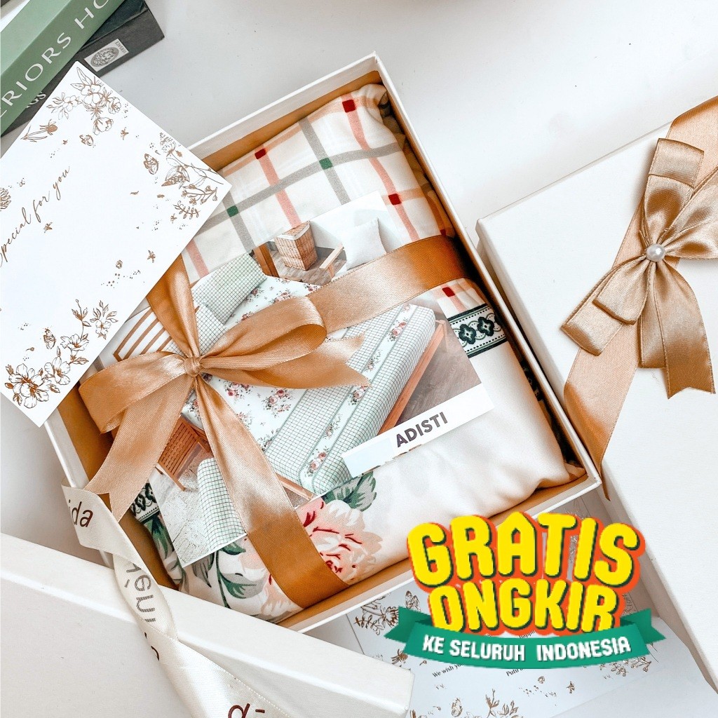 Denida - Premium Hampers Sprei Kintakun Lady Rose 160x200cm | Hadiah Nikah | Kado Wedding | Hampers 