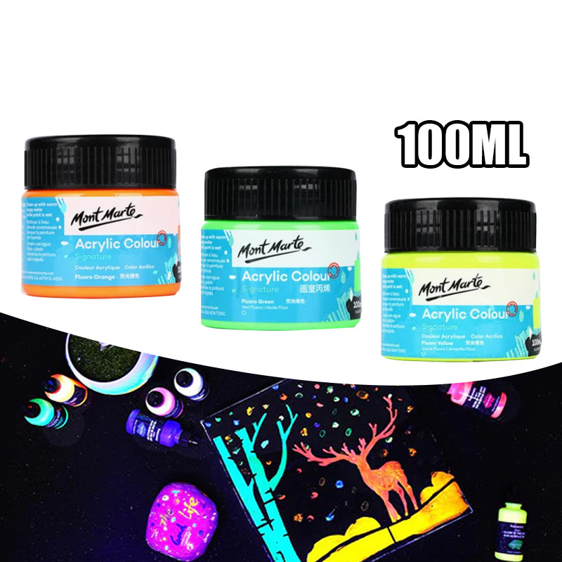 100ml Cat Akrilik Cat Glow In The Dark Cat Akrilik  Untuk Sepatu Tas Kain Canvas Kulit
