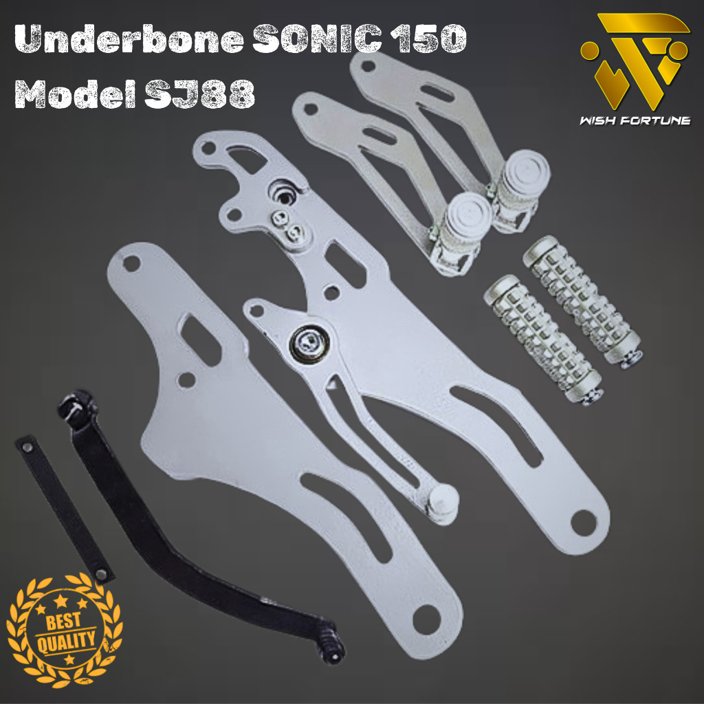 Footstep Underbone Sonic 150R Model SJ88 Bahan Plat Besi 8mm Cutting CNC PNP Sonic 150 R / GTR 150 R