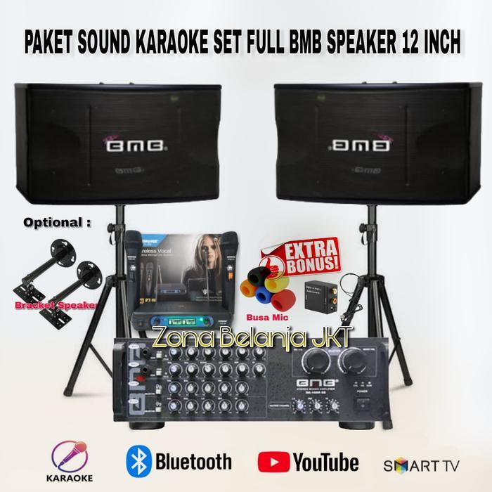 PAKET SOUND SYSTEM KARAOKE SET FULL BMB SPEAKER 12 INCH ( SET 1 )