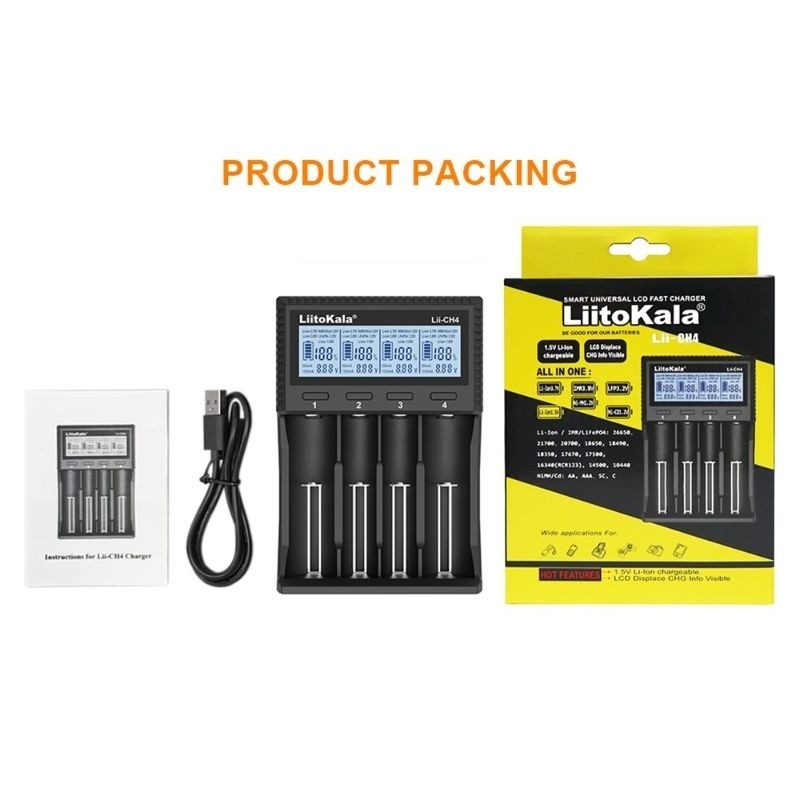 Charger Battery Liitokala Lii CH4 / Charger Baterai Original Liitokala