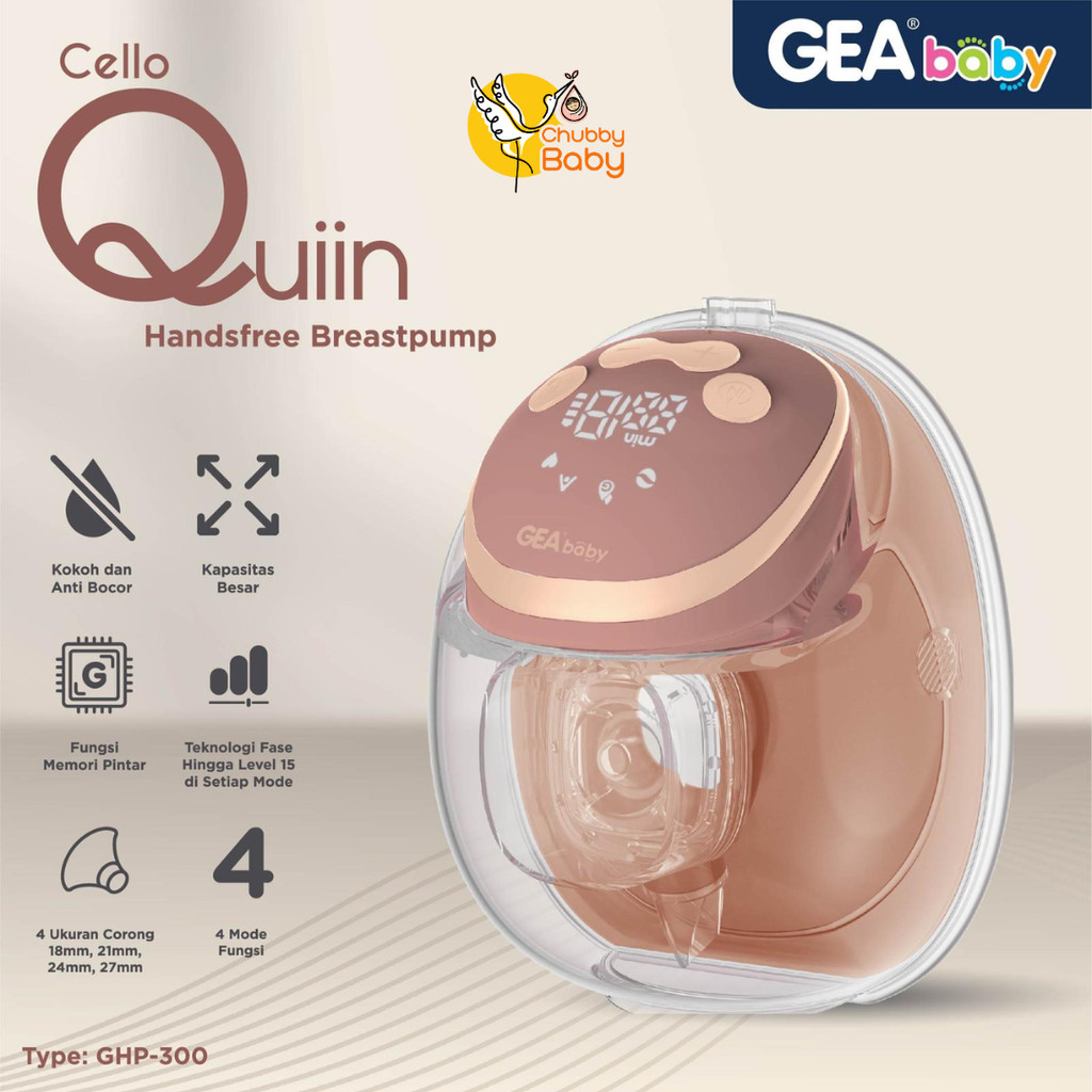 GEA Baby Cello Quiin Handsfree Breast Pump GHP-300 - Pompa Asi Elektrik