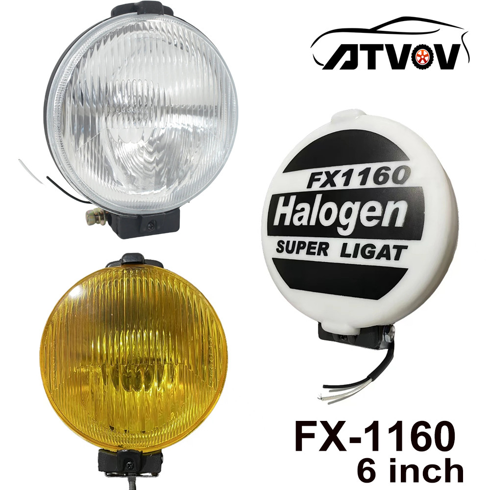 ATVOV 1x 6 " Inch FX1160 Halogen 12V 55W Truck Sport Round Light Work Light Fog Lamp Spotlight Unive