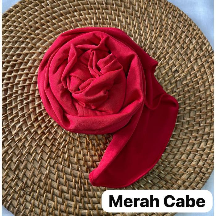 HIJAB INSTAN JERSEY OVAL NON PETJILBAB INSTAN JERSEY OVAL NON PET - MERAH CABE