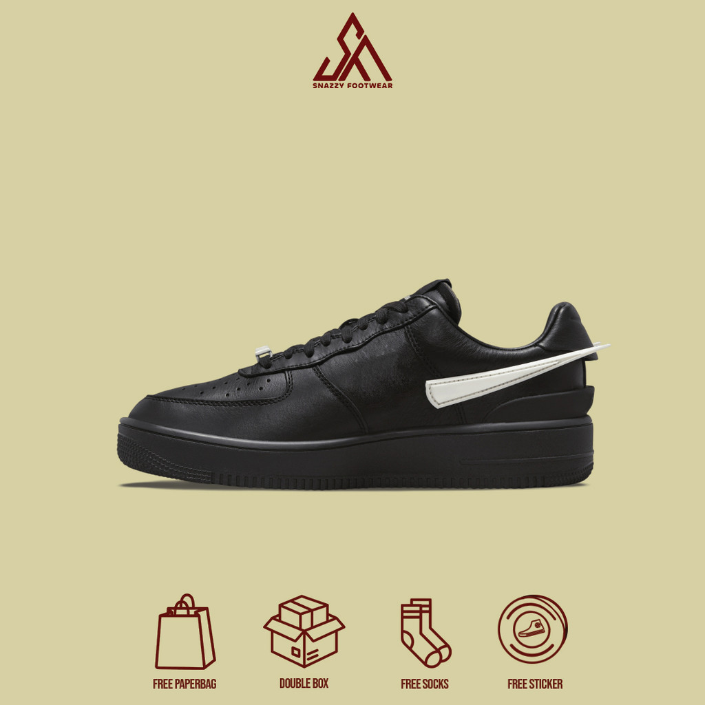 Sepatu Sneakers Nike Air Force 1 Low Ambush Black 100% Original Unisex