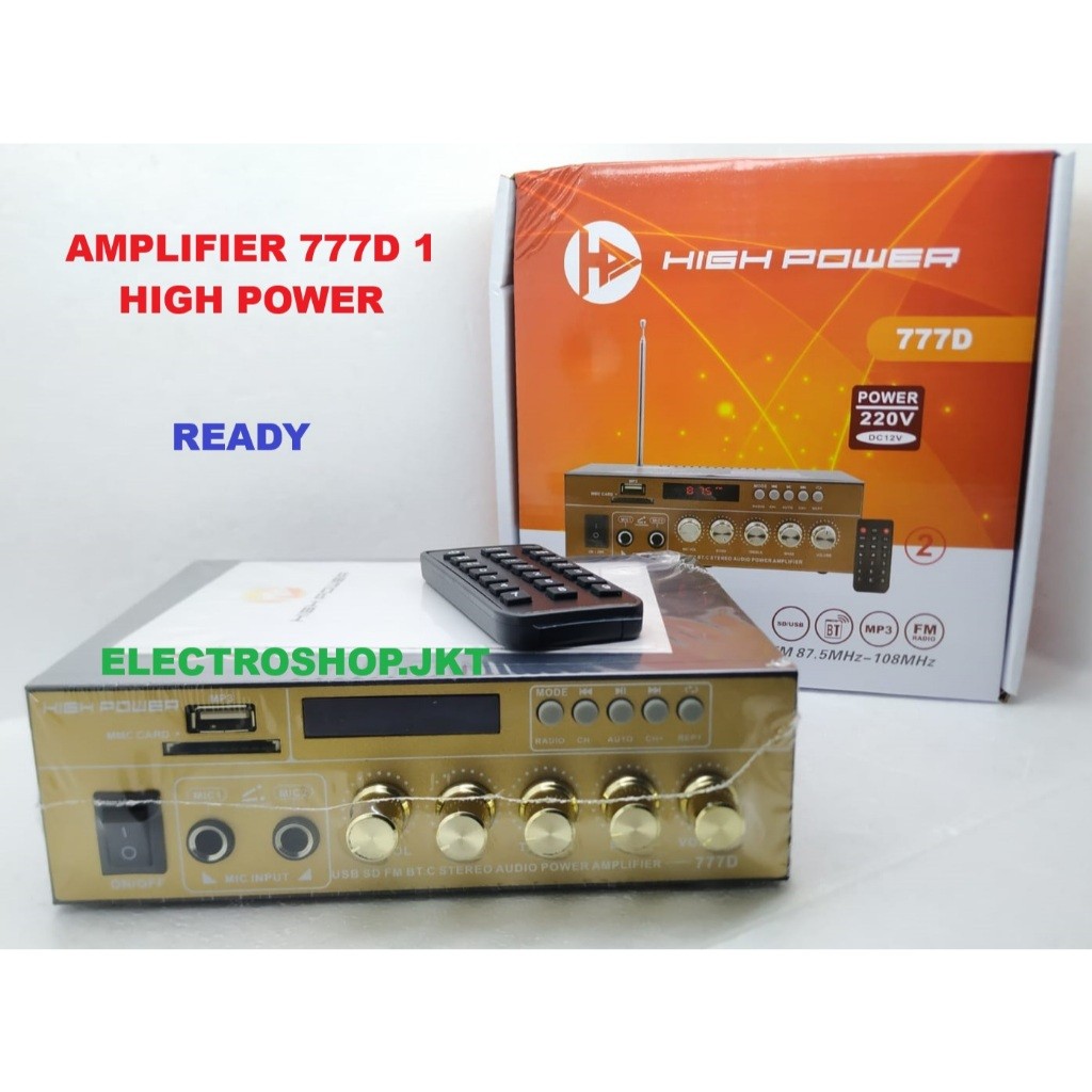 Amplifier Bluetooth High Power Ampli 777D2 12V Garansi 1 Tahun Ampli Mobil dan Rumah