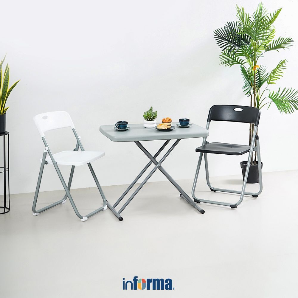 Informa Zown Meja Lipat Serbaguna X-Up - Abu-Abu Meja Serbaguna Folding Table Multifunctional Foldab