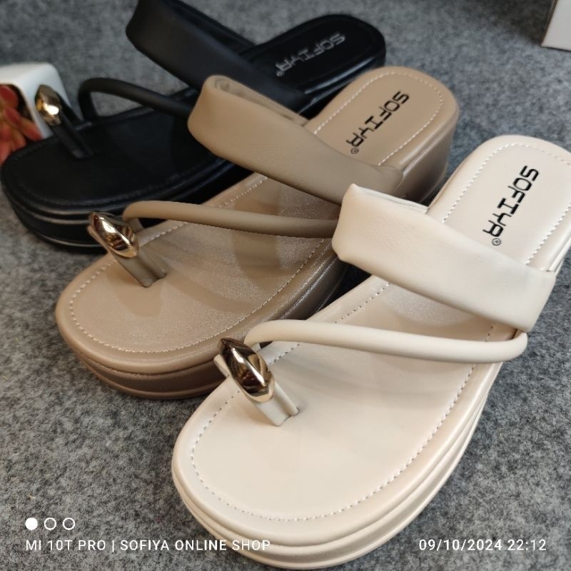 SOFIYA ORI 8148 1 WEDGES WANITA 5CM / SENDAL WEDGE / SANDAL SLOP / SANDAL JEPIT