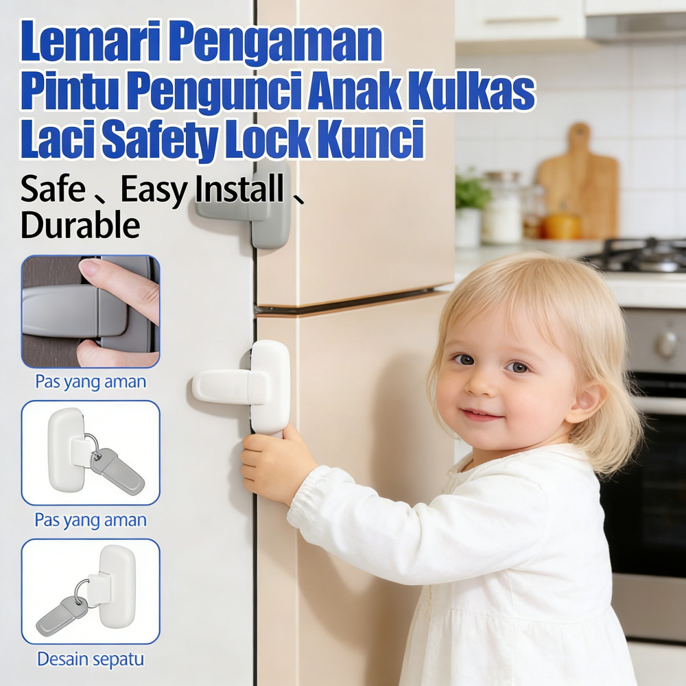Laci Safety Lock Kunci Anak Kulkas Pengunci Pengaman Lemari Pintu