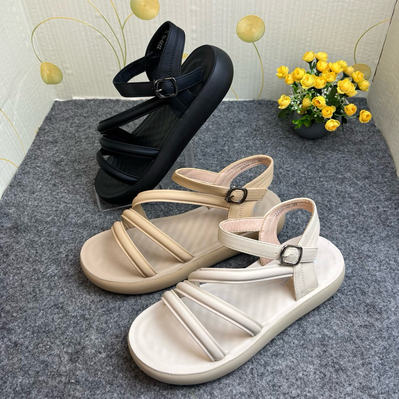 SOFIYA ORI 2220 10 SANDAL WANITA IMPORT / SENDAL WEDGES TALI BELAKANG/ SANDAL WEDGE SLINKBACK 3CM/ S