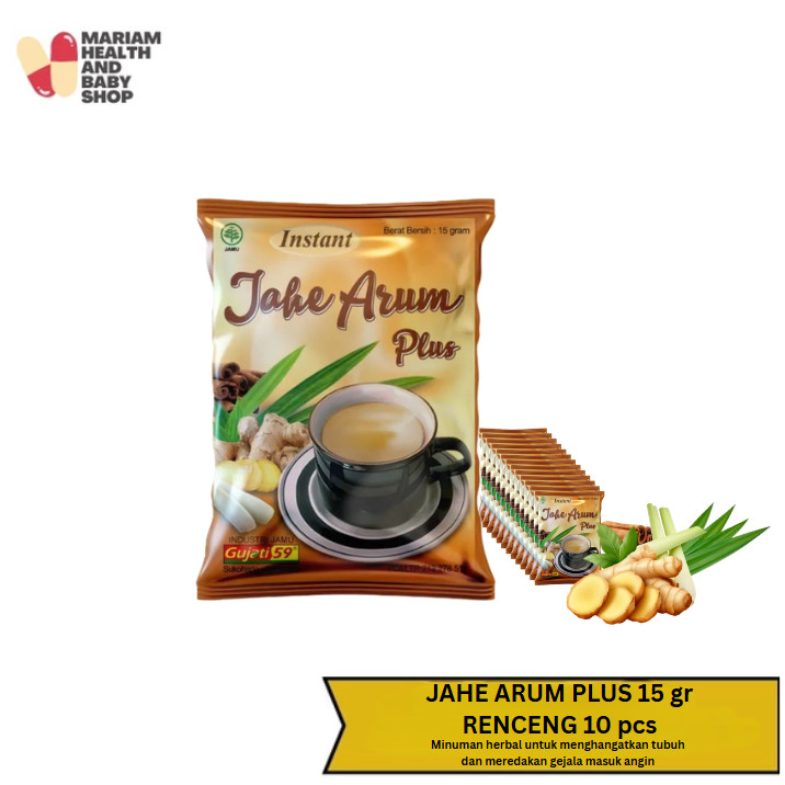 Jahe Arum Plus 15 gr Renceng 10 sachet Minuman Herbal Wedang Jahe Gujati 59