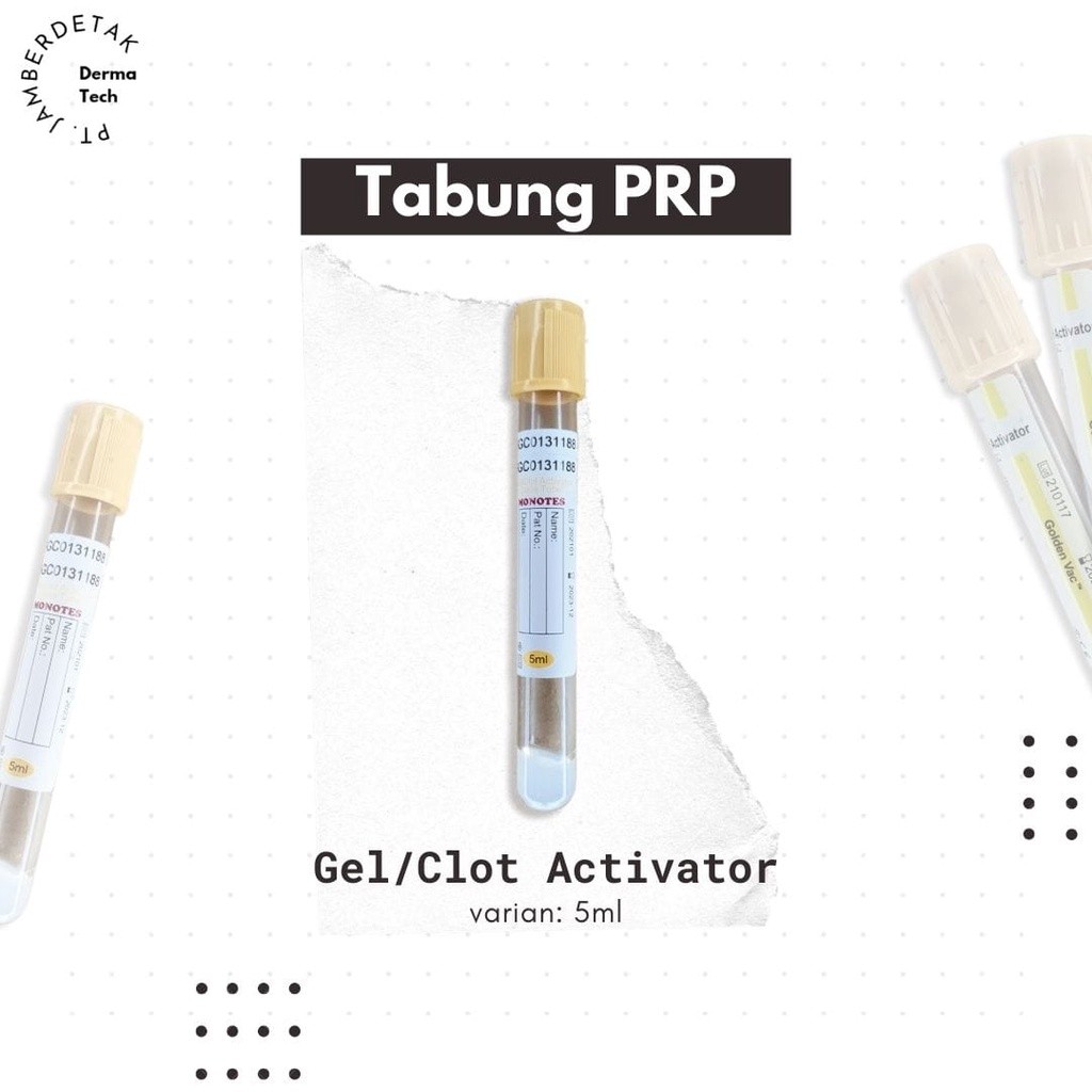 Tabung PRP 5 ML Gel Cloth Activator Untuk Serum