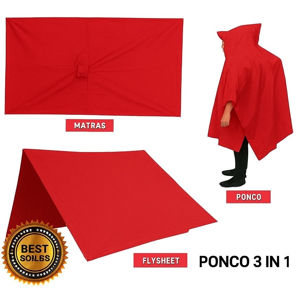 Jas Hujan Poncho Poncho Gunung.poncho 3 In 1