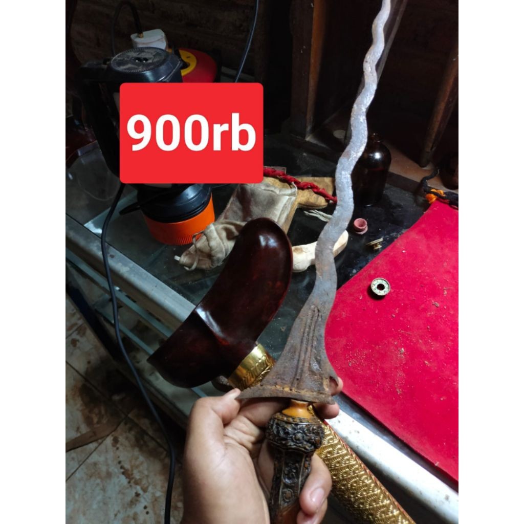 Keris Sabuk Inten Sepuh Pajajaran Ori Termurah Temuan di Sungai 002