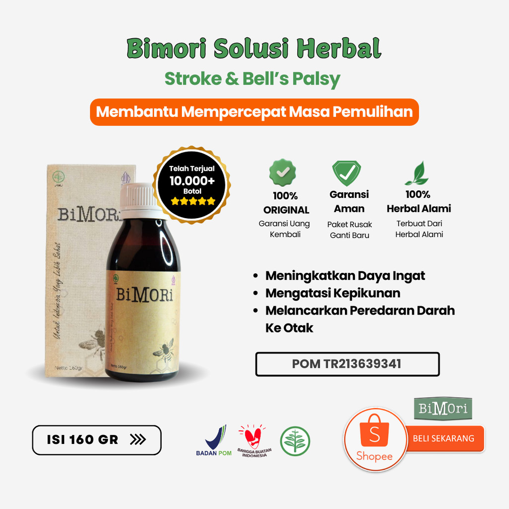 Bimori Obat Stroke - Untuk Bells Palsy Penyumbatan Pembuluh Darah - Terapi Stroke Berat Dan Ringan