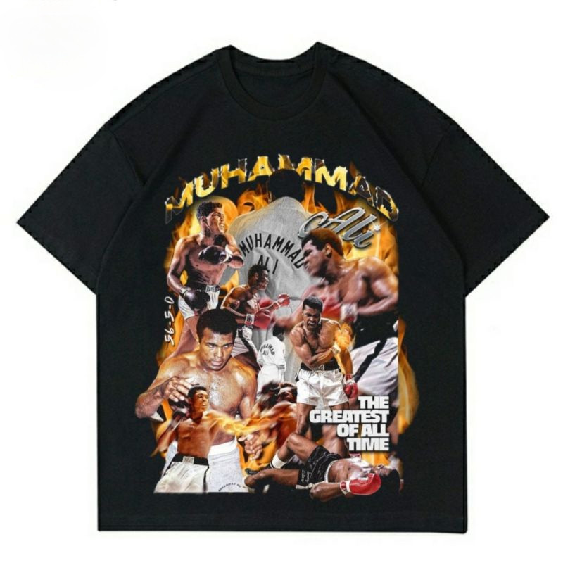 KAOS MUHAMMAD ALI T-SHIRT BOXING MOHAMMAD ALI BAJU VINTAGE BOOTLEG Rap tee pria wanita Anak /Dewasa 
