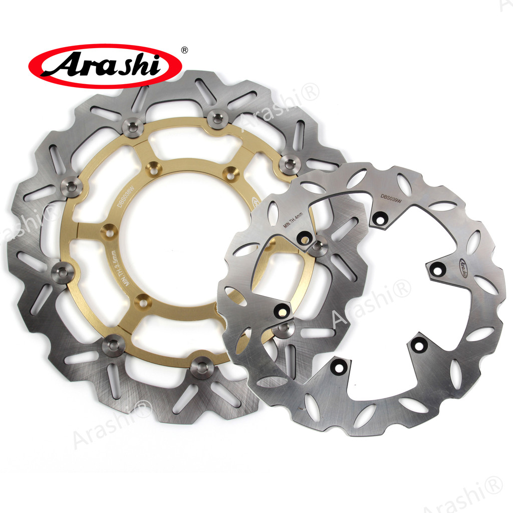 Arashi 1 Set For SUZUKI DRZ400SM 2005 - 2021 CNC Front Rear Brake Disc Rotor DR-Z 400 SM 2013 2014 2