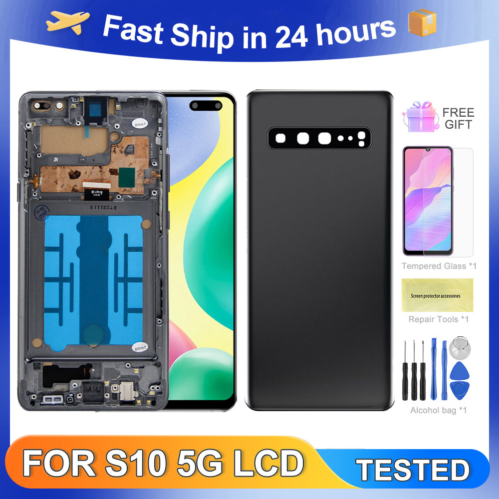 S10 5G Tested For Samsung SM-G977U G977N G977B G9770 G977T For S10 5G LCD splay Tou Screen gitizer A