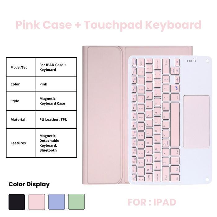 LEVINO Paket Keyboard Wireless bluetooth 2in1 Macaron Color Cases - Universal Keyboard Wireless For 