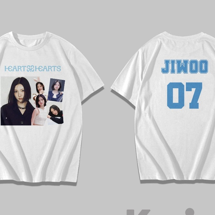 Kaos JIWOO Hearts2Hearts / Kaos Hearts 2 Hearts / Kaos Kpop / Fansmerch