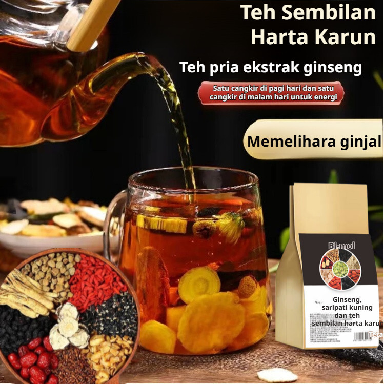 [Jaminan Mutu] Teh Penguat Ginjal Polygonatum Minuman Kesehatan Qi/Teh Sembilan Bahan Ginseng/Teh Gi