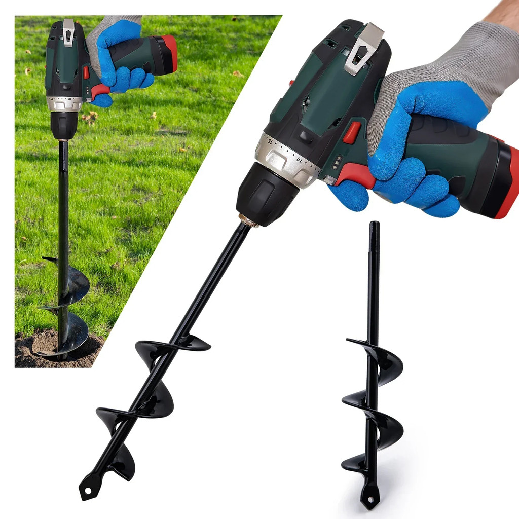 Mata Bor Tanah Spiral Penggali Lubang Tanah Berkebun Auger Bit Tanam Tanaman Pagar Garden Drill Bit 