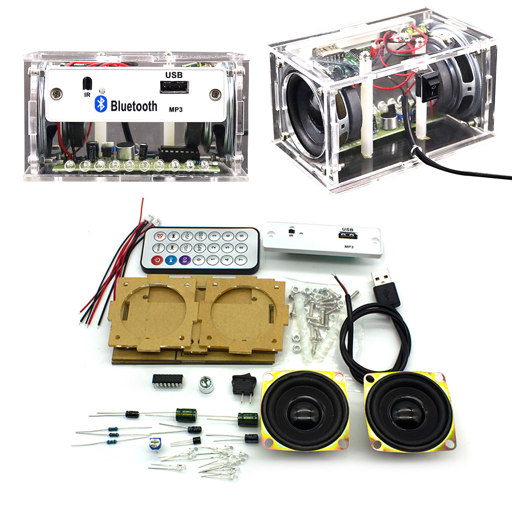 White Y Electronic Kit Bluetooth Speaker Electronics Y Soldering Project Kit Teaing Practice Bluetoo