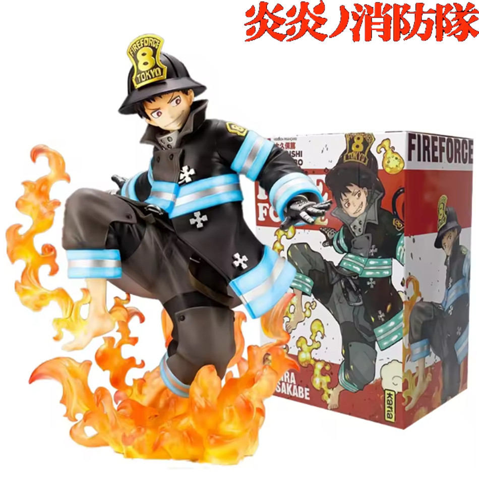 New Original KOTOBUKIYA Fire Force Shinra Kusakabe Anime Figure Finished Model Doll Gift Collection 