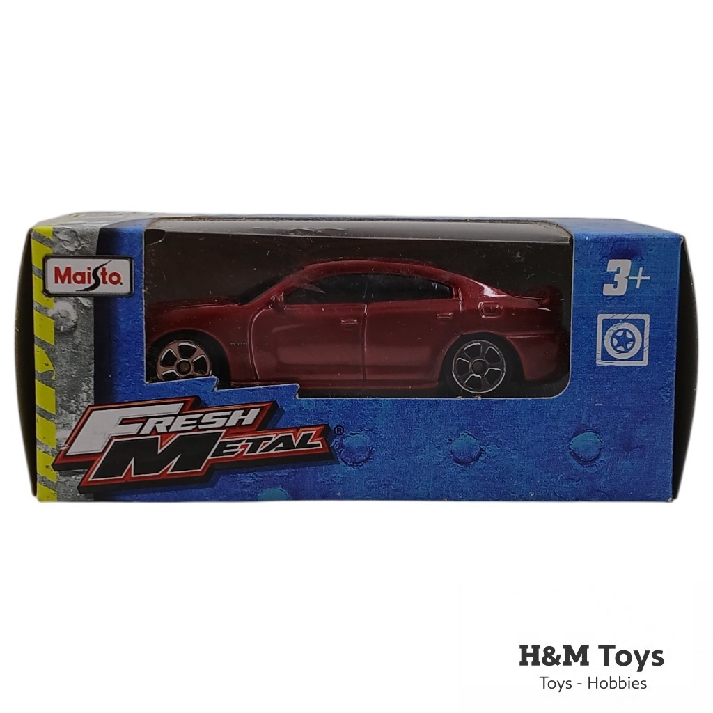 Maisto Fresh Metal Window Box - 11 Dodge Charger R/T Red