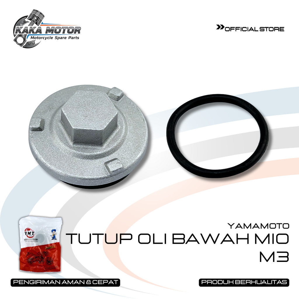 TUTUP OLI BAWAH MIO M3 YAMAMOTO - Tutup Filter Oli Plus Oring Yamaha Mio J Mio M3 Mio Gt 113 125