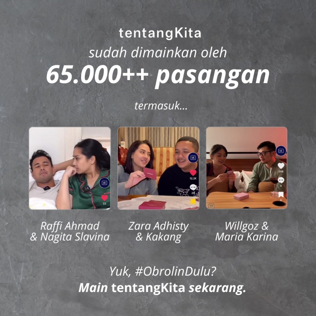 tentangKita - edisi Pasangan I Permainan Kartu Pacaran I  Permainan Kartu Obrolan Pasangan I Couple 