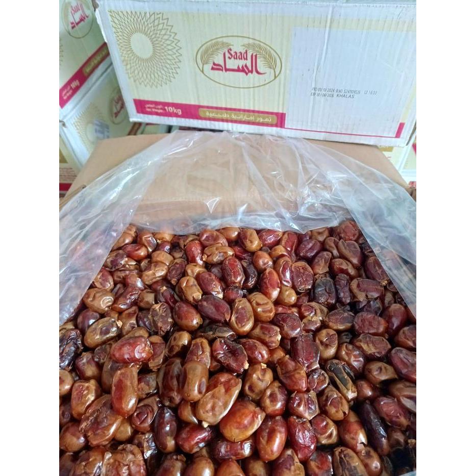 Kurma Khalas 10kg - Kurma Khalas Lembut Manis - Kurma Curah - Kurma Saudi - Khalas saad 10kg