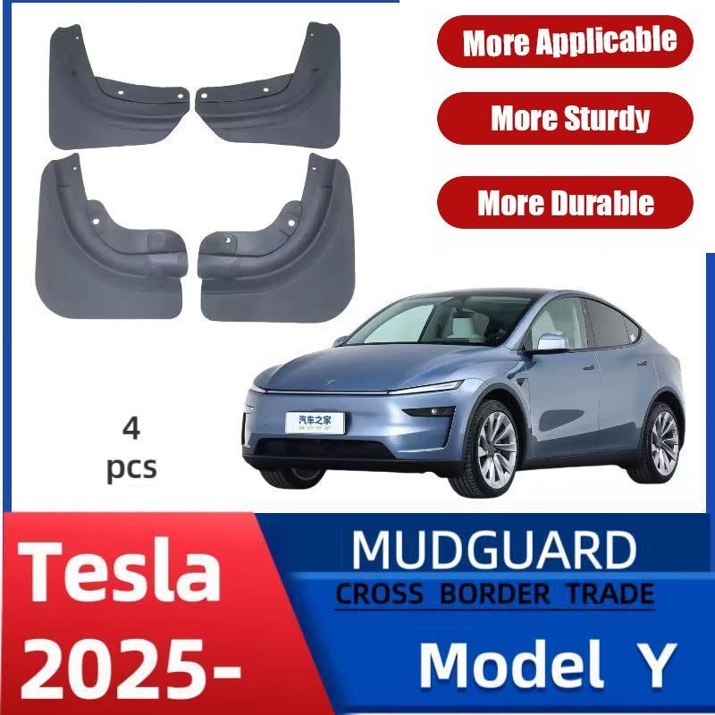 OEM Style Flexible Rubber Mud Flaps Tesla Authentic Look For Model Y 2025 rect Fit No Drill Splash G