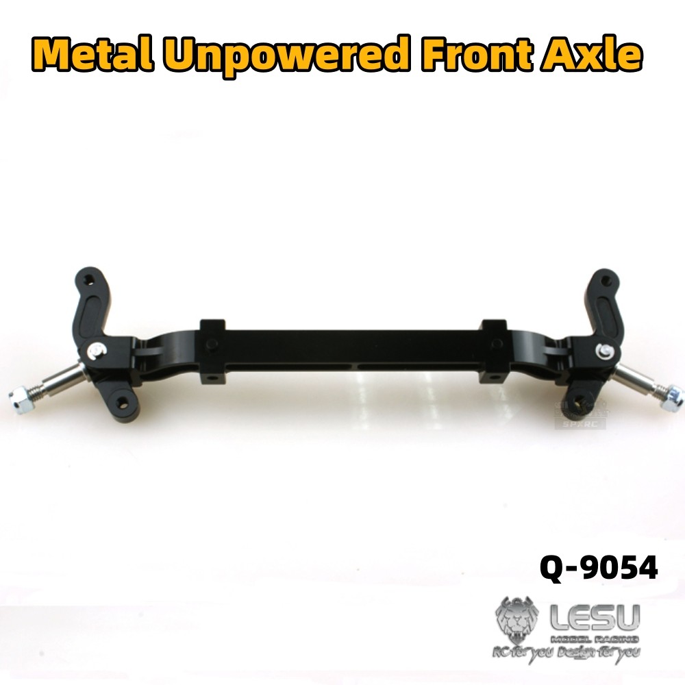 Unpowered Front Axle Metal Q-9054 For 1/14 Tamiya RC Lesu Scania Man Actros Volvoo Remote Control Du