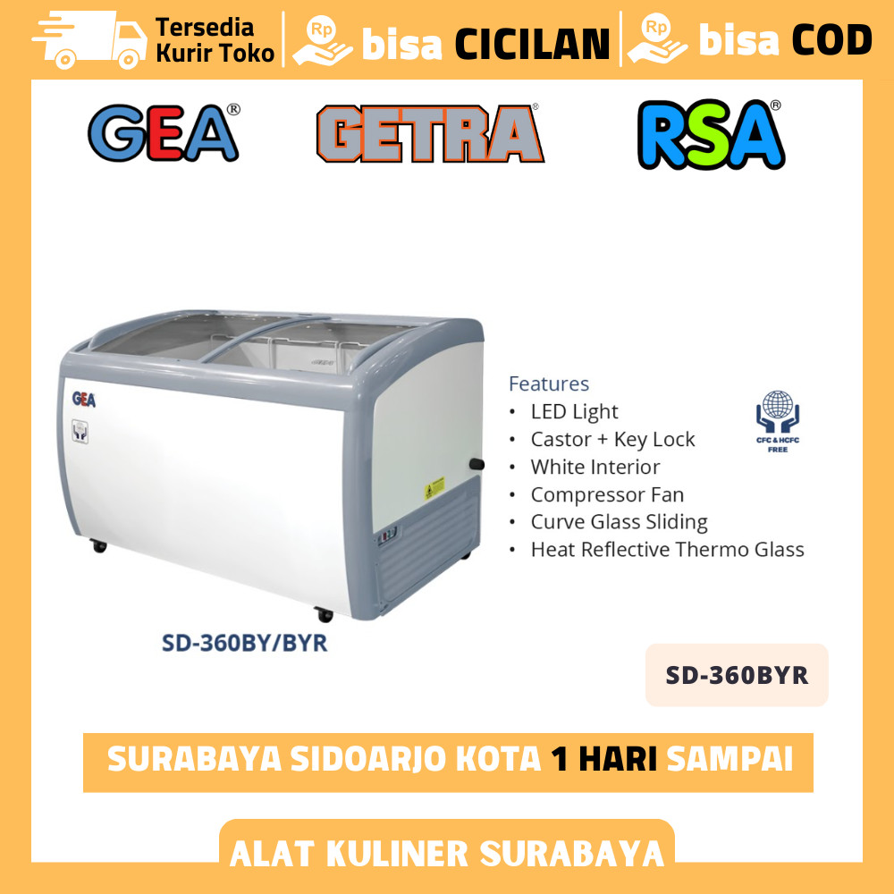 Showcase Pendingin Minuman GEA SD-360BYR Kulkas Pendingin Kapasitas 360 Liter