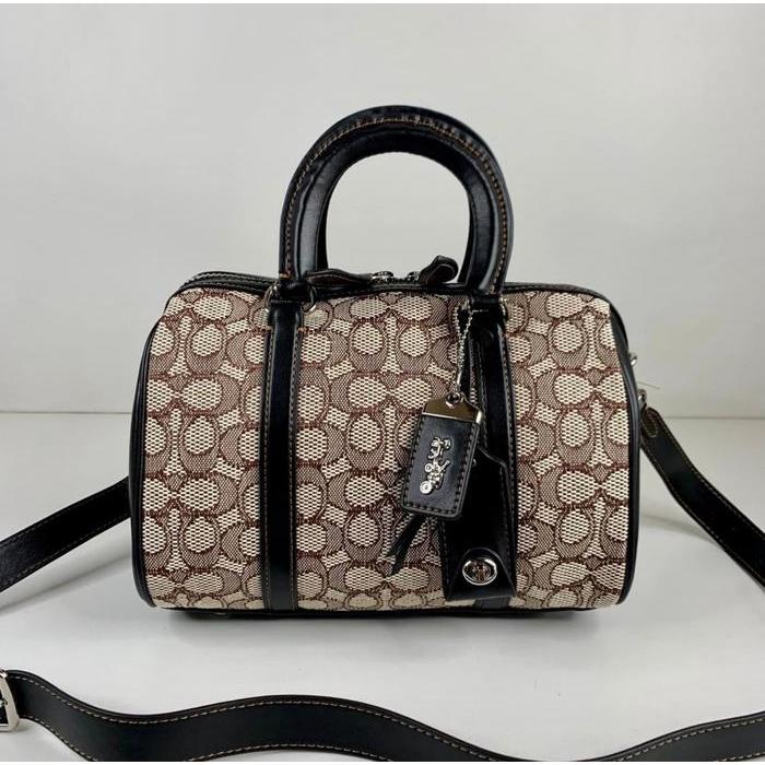 New Tas Wanita CH Ruby Satchel 25 Tas Wanita Crossbody CH Bag Tas Branded - Textile Black