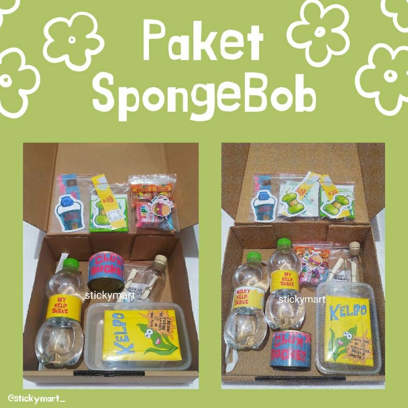 new - Paket Spongebob Makanan Asli + Freebies Lengkap