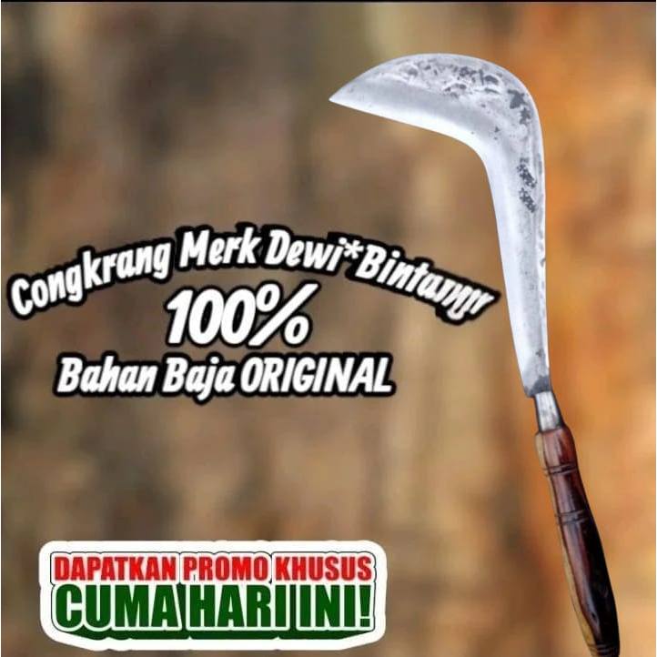ARIT CONGKRANG BAJA ASLI PER MOBIL SUPER TAJAM | Sabit Pisau Rumput Lebar Babat Ranting Pembersih La
