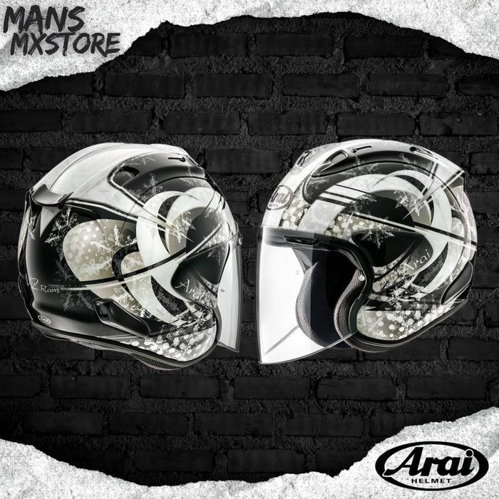 HELM ARAI VZ-RAM SNOW DOME BLACK HELMET ARAI HALF FACE ORIGINAL