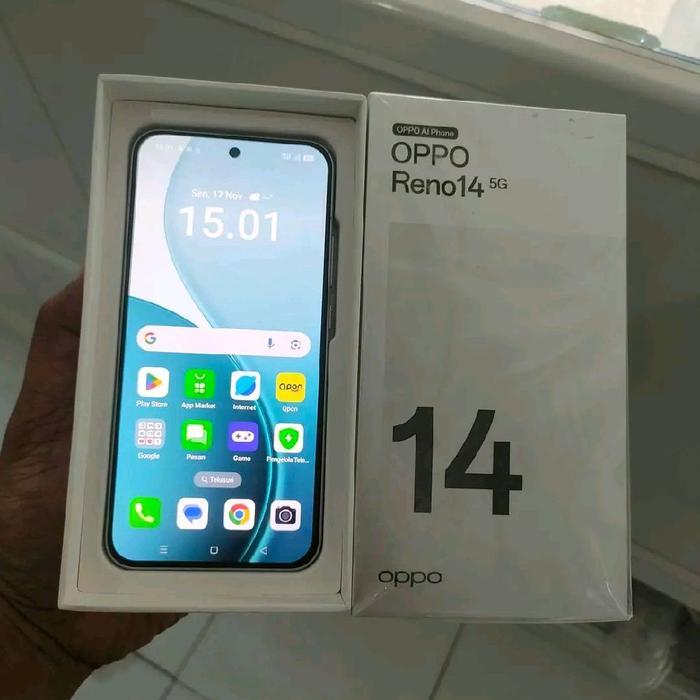 Oppo Reno 14 5G Ram 8/256GB Smartphone Layar 15.01 Prosesor Qualcomm Snapdragon 885 Kamera Dual 13MP