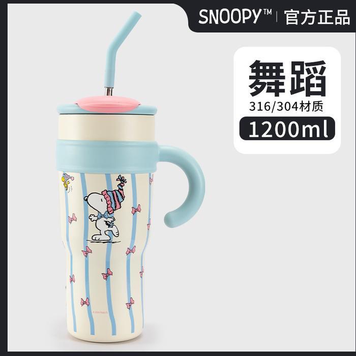 New Snoopy Large Mug Tumbler Stainless 316 - Pink
